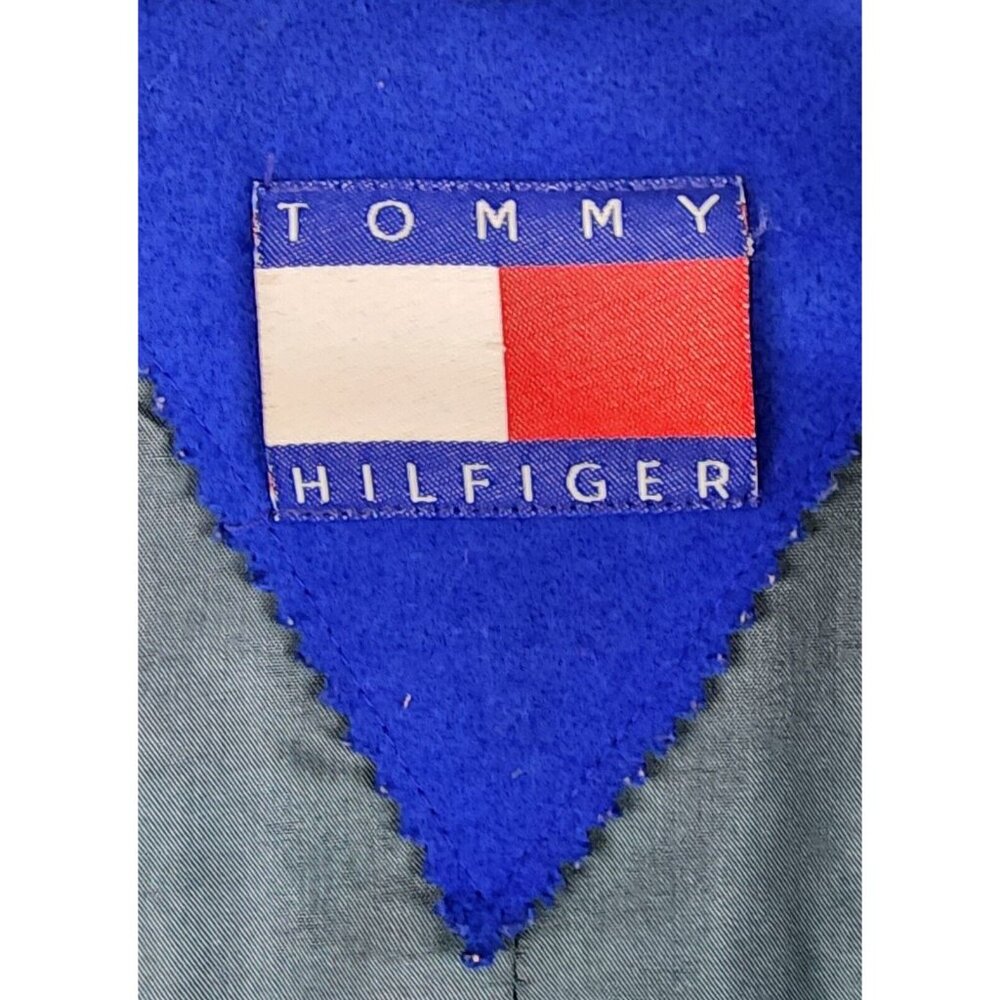 Tommy Hilfiger Blazer Womens Small Blue Wool Blend Vintage Preppy Sports Coat - Picture 4 of 13